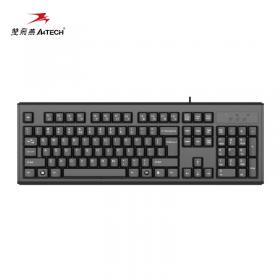 双飞燕（A4TECH) WK-100 键盘 有线键盘 办公键盘 USB笔记本台式机通用键盘 104键 黑色
